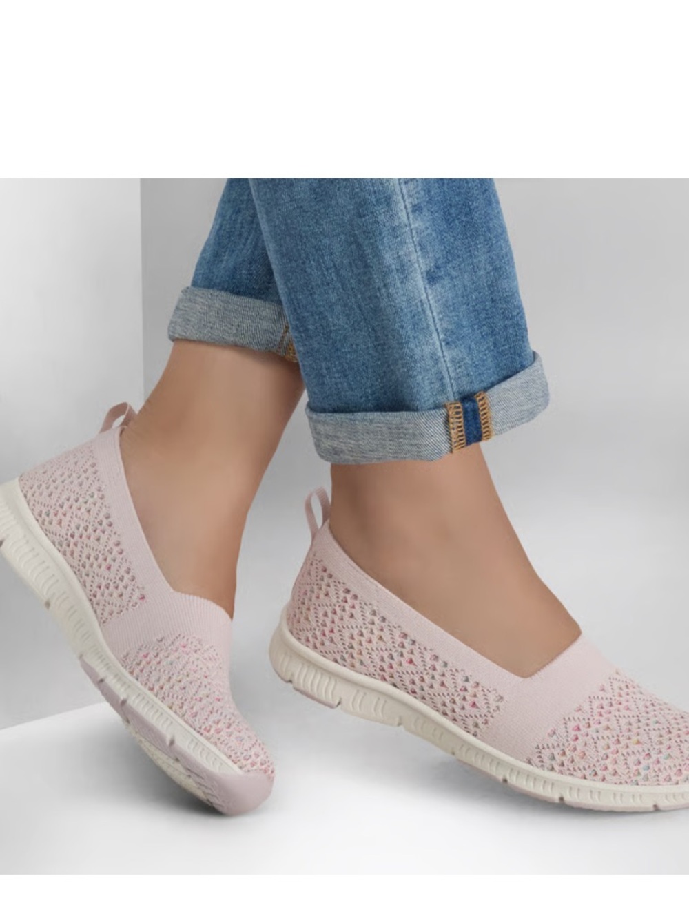 Skechers Loafer Style Comfort Knit Shoe